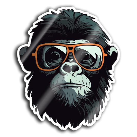 Gorilla With Shades - Sticker