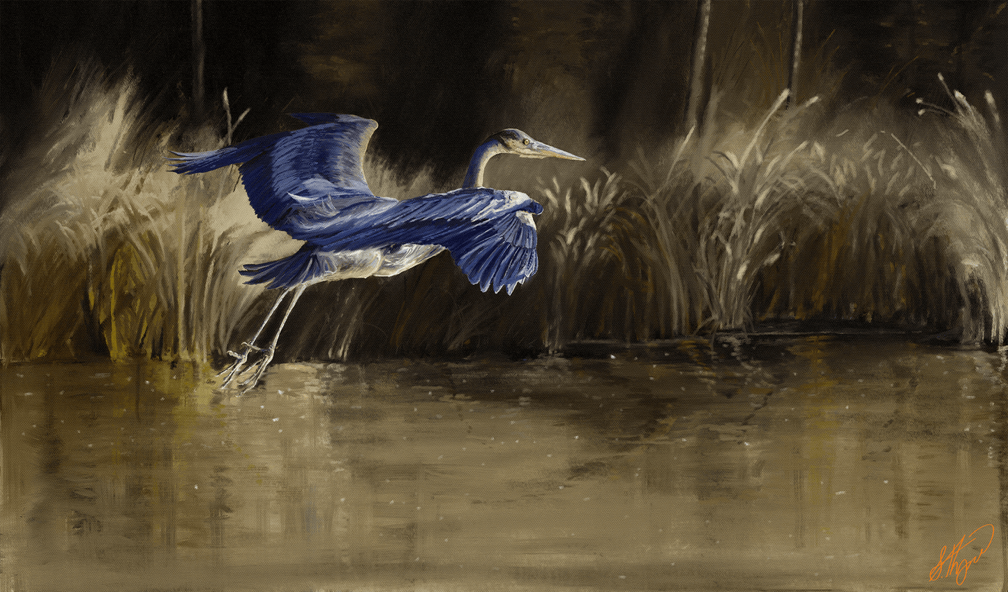 Blue Heron - PRINT